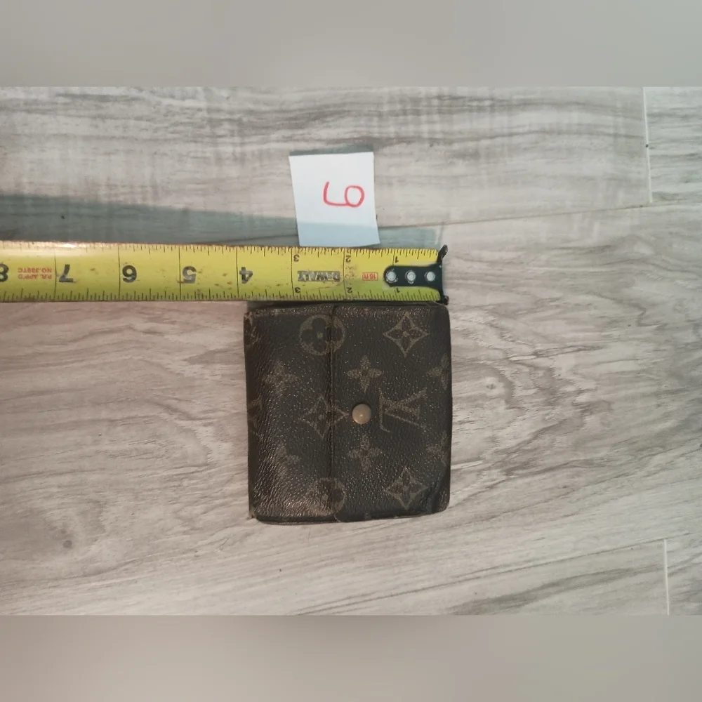 Vintage Louis Vuitton Wallet Card Holder Brown leather Made in France Authentic - Picture 14 of 14